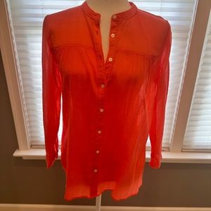 Loft 100% Cotton Coral Blouse (NWT)